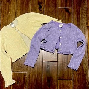 Size 6 Girls Sparkle Sweater Bundle 💜🤍